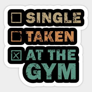 Single Taken at the Gym Sticker